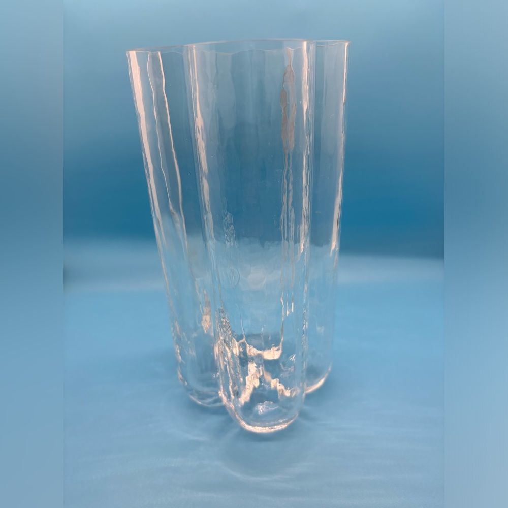 Vintage Mid Century Modern Swedish Abstract Art Glass Cloud Vase